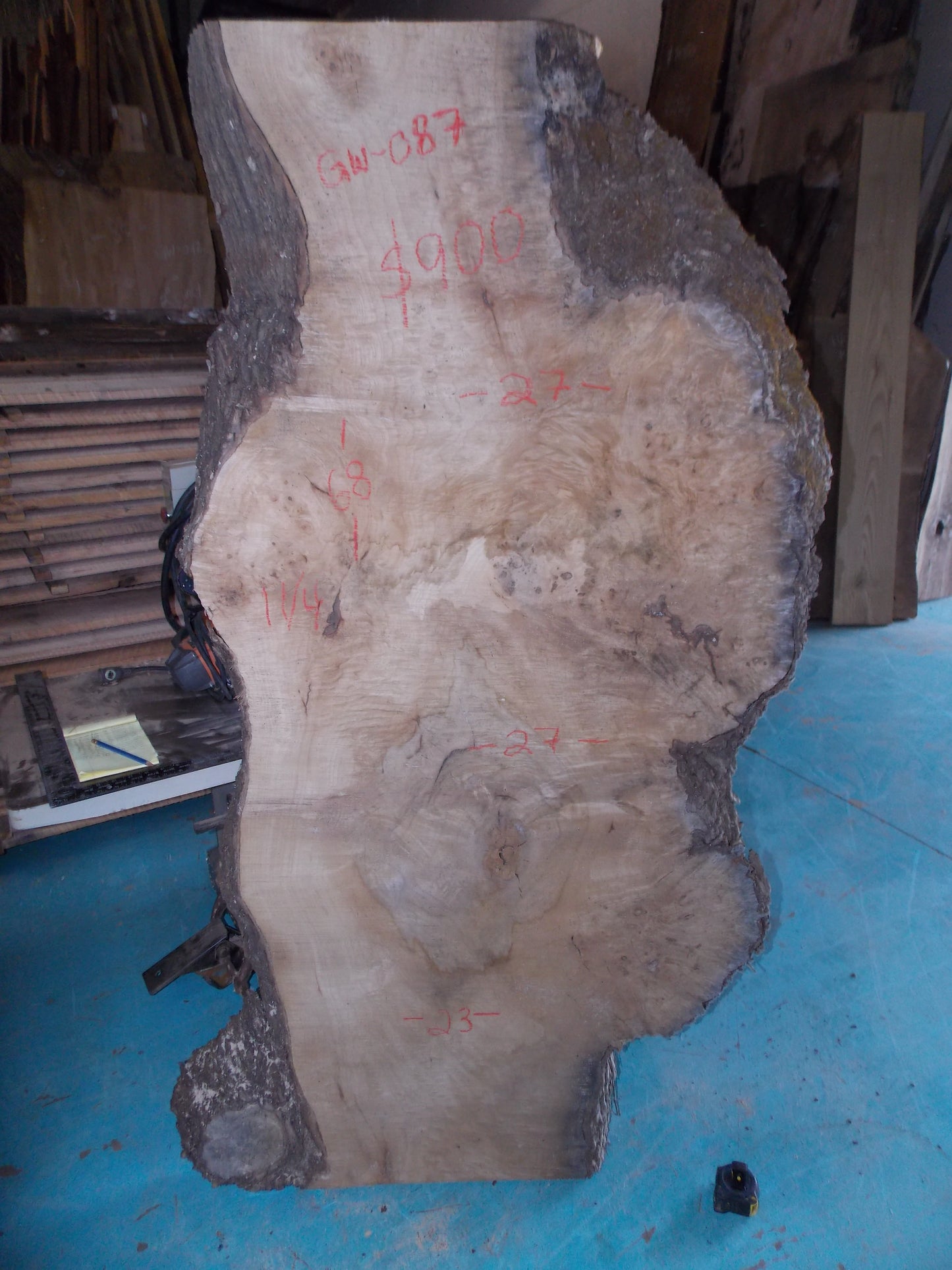 FIGURED NORWAY MAPLE SLAB GW-087