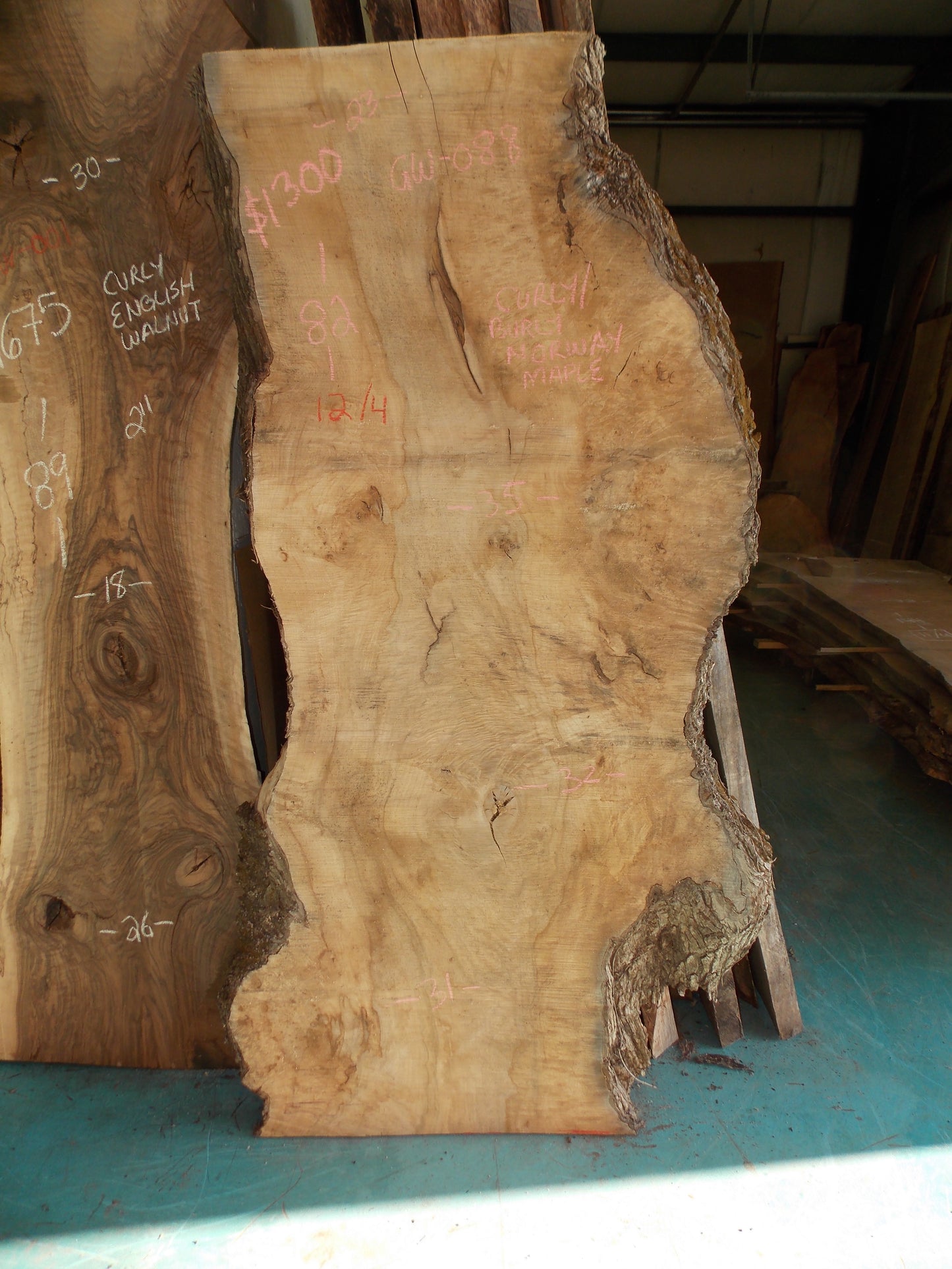 FIGURED NORWAY MAPLE SLAB GW-088